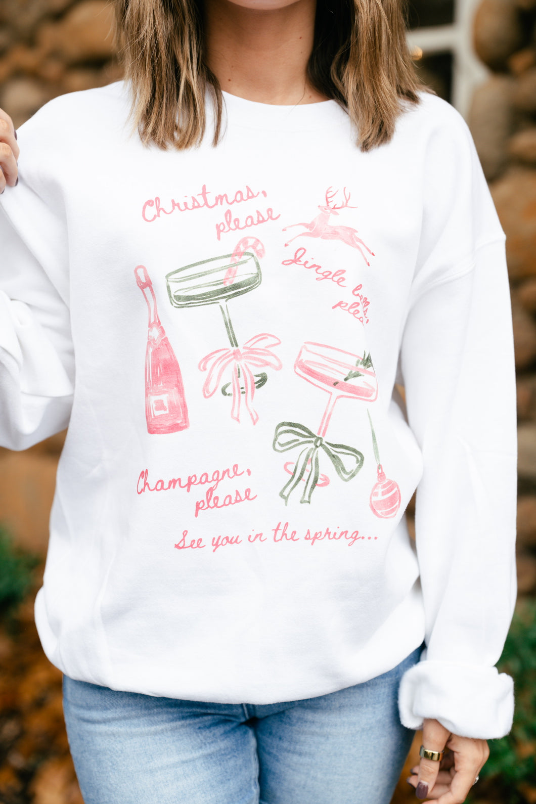 PREORDER Christmas Please Custom Crewneck