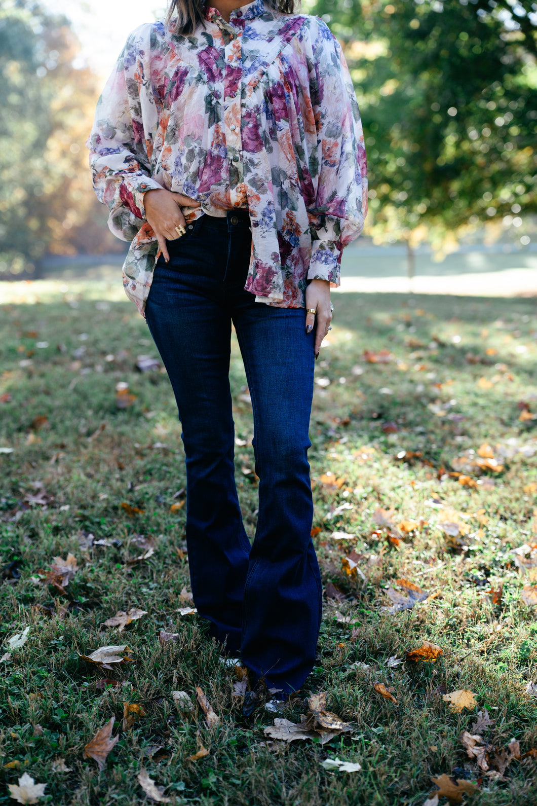 Maya Dark Wash Flare Jeans