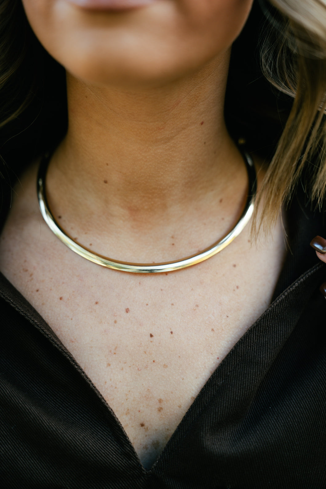 Miranda Gold Choker Necklace