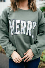 Load image into Gallery viewer, PREORDER Merry Vintage Camo Custom Crewneck

