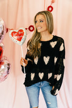 Load image into Gallery viewer, Heart of Gold Distressed Sweater
