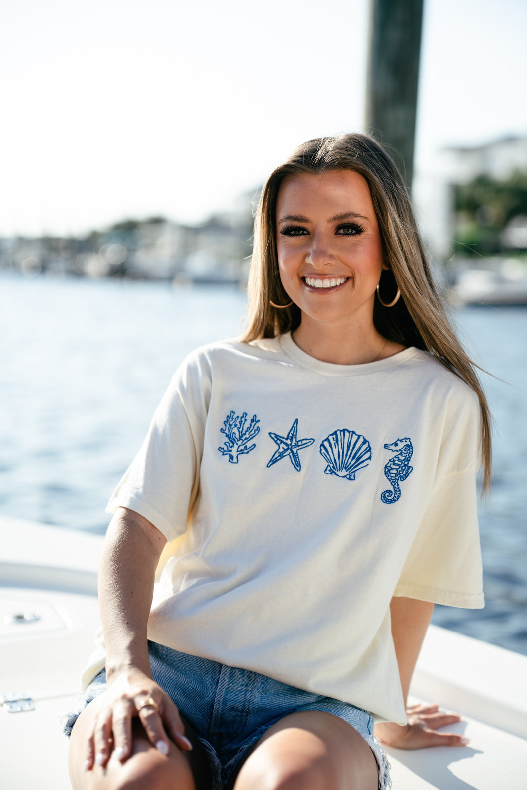 Iris Embroidered Shell Tee
