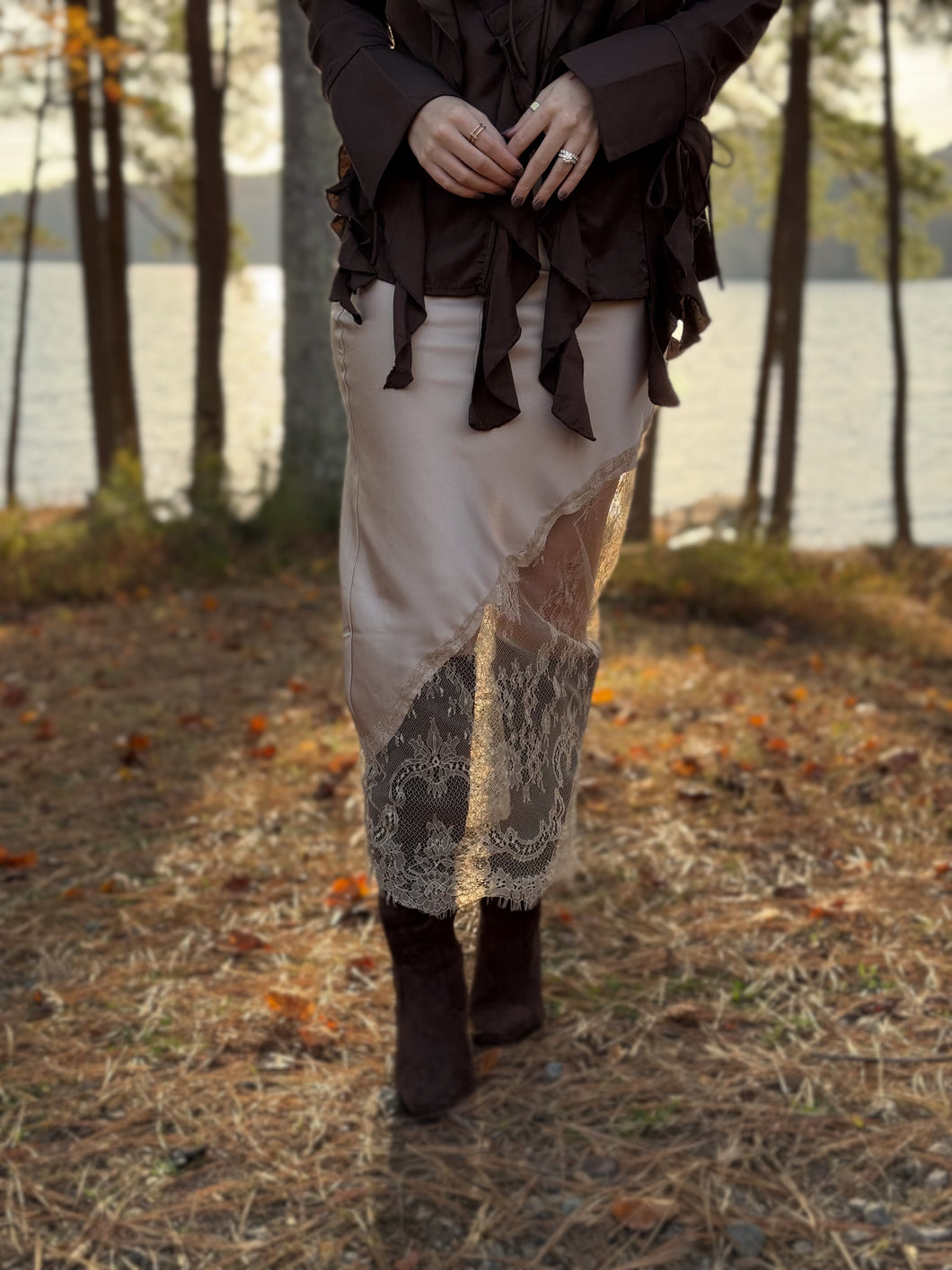 Bonnie Lace Midi Skirt