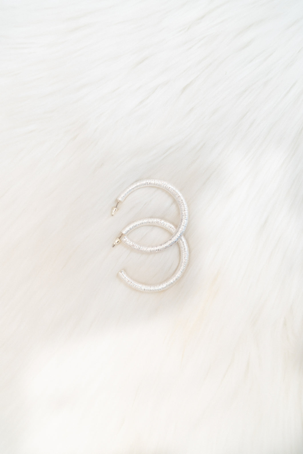 Talk About Textured Silver Hoops