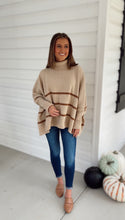 Load image into Gallery viewer, Landry Striped Turtleneck Sweater
