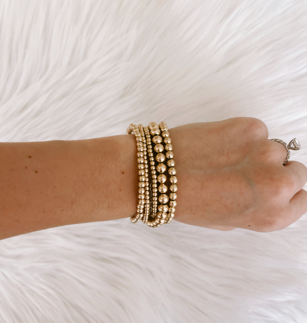 Gold Stackable Bracelet Set