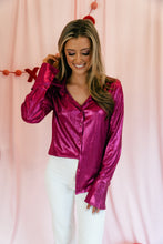 Load image into Gallery viewer, Key to My Heart Shimmery Blouse

