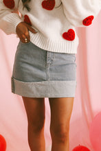 Load image into Gallery viewer, Ellie Cuffed Denim Mini Skirt
