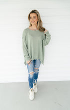Load image into Gallery viewer, Coming In Hot Lightweight Sweater - Sage
