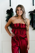 Load image into Gallery viewer, Cranberry Spritz Satin Jumpsuit
