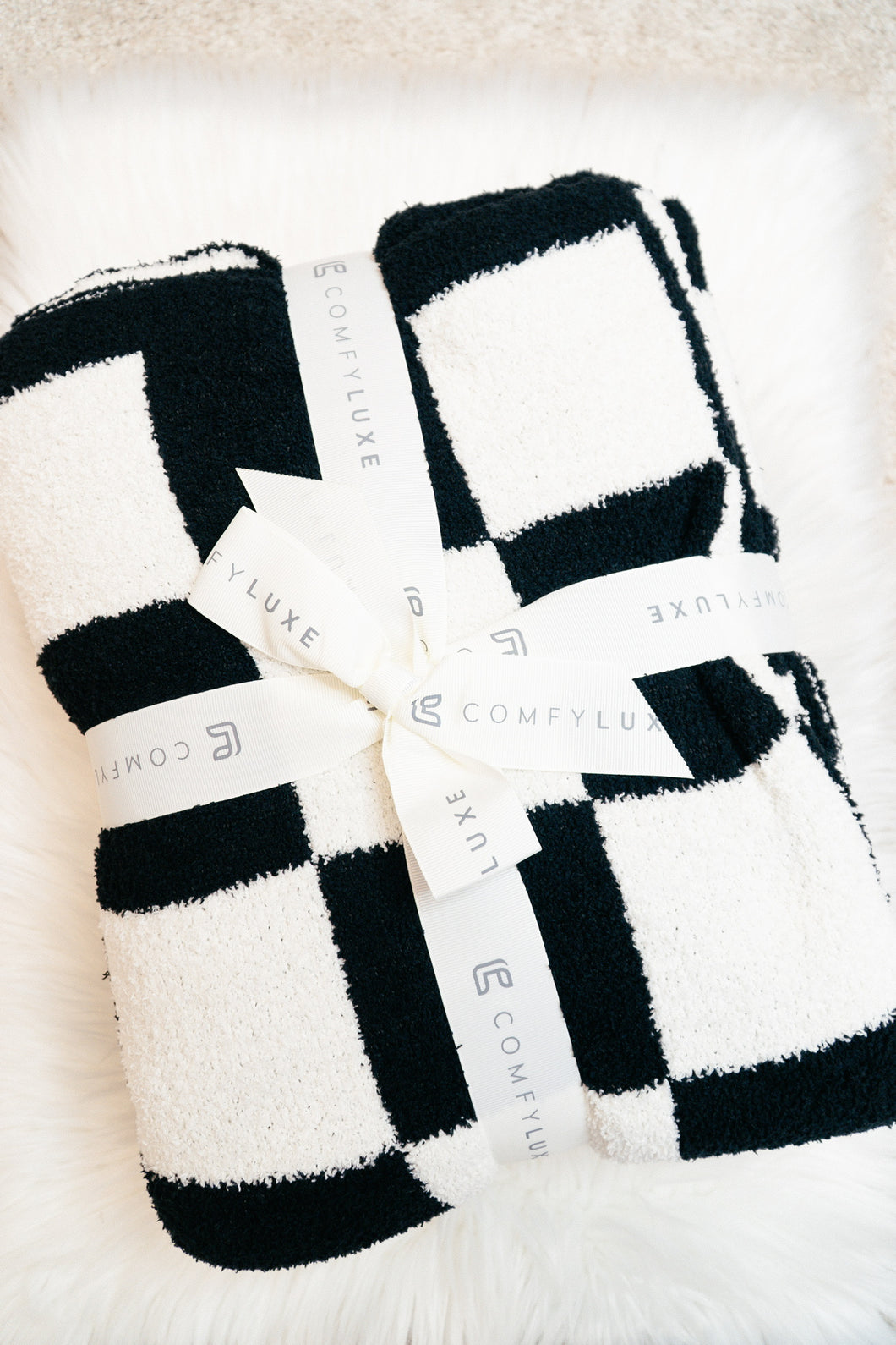 Black and White Checkered Blanket