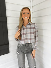 Load image into Gallery viewer, Autumn Occasion Cropped Flannel
