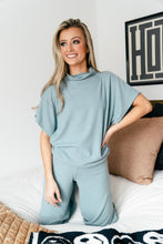 Load image into Gallery viewer, Rainy Day Blues Lounge Wear Top
