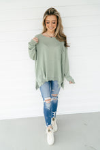 Load image into Gallery viewer, Coming In Hot Lightweight Sweater - Sage
