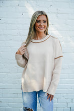 Load image into Gallery viewer, Coffee Shop Crush Piped Sweater
