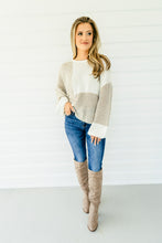 Load image into Gallery viewer, Autumn Feel Colorblock Knit Sweater
