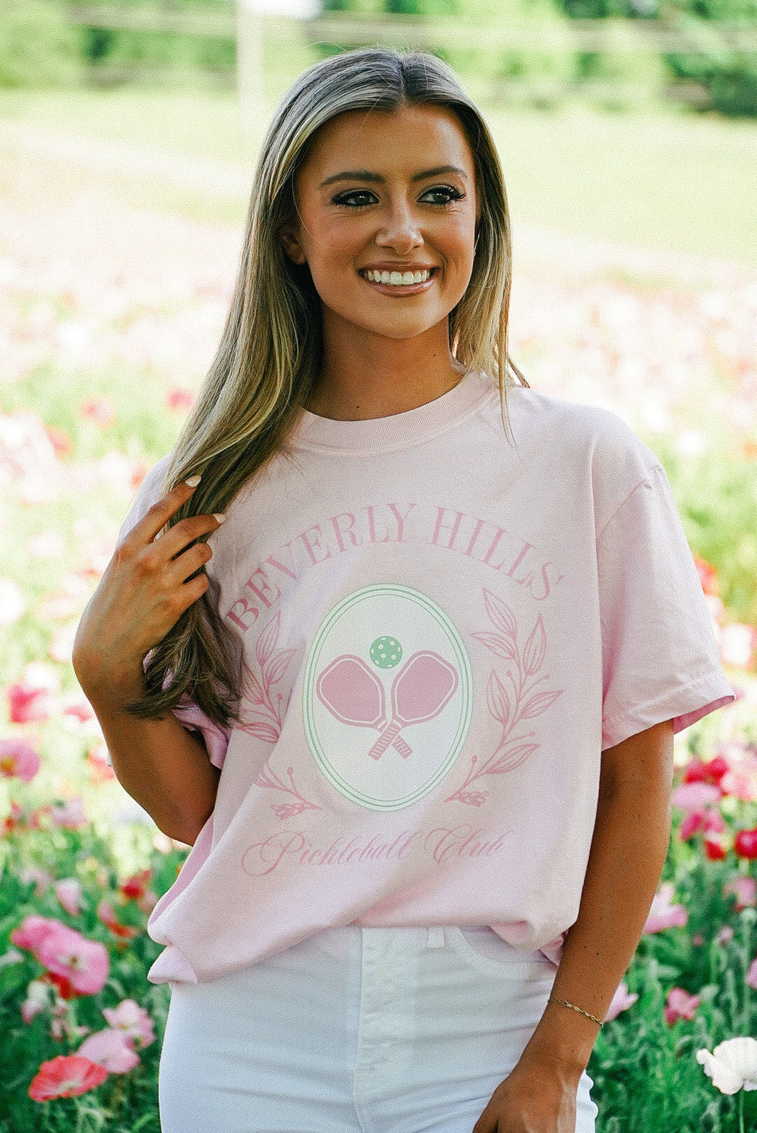 Pickle Ball Social Club Graphic Tee - Pink