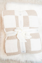 Load image into Gallery viewer, Beige and White Checkered Blanket
