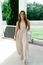Load image into Gallery viewer, Raegan Smocked Button Front Jumpsuit
