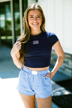 Load image into Gallery viewer, Carter Pinstripe Boxer Shorts - Blue
