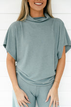Load image into Gallery viewer, Rainy Day Blues Lounge Wear Top
