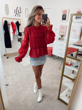 Load image into Gallery viewer, Rose Crochet Layered Top
