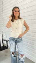 Load image into Gallery viewer, Sully Sleeveless Knit Vest - Cream
