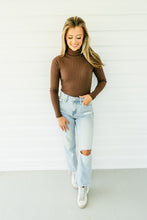 Load image into Gallery viewer, The Essentials Ribbed Bodysuit-Cognac
