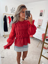 Load image into Gallery viewer, Rose Crochet Layered Top
