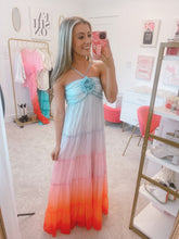 Load image into Gallery viewer, Coastal Sunsets Ombre Maxi Dress
