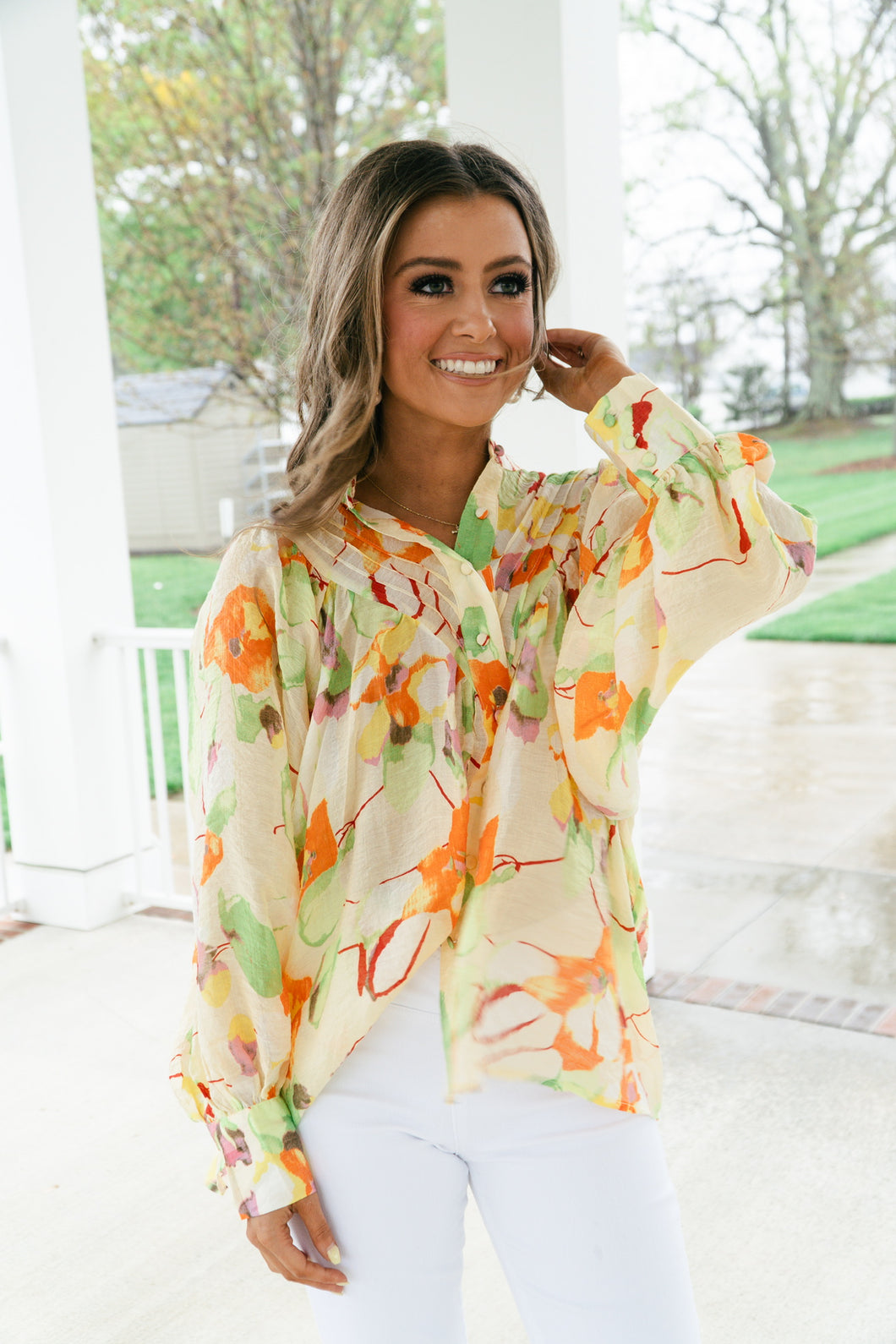 Margot Floral Long Sleeve Blouse