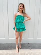 Load image into Gallery viewer, Palm Leaf Breeze Strapless Romper Dress
