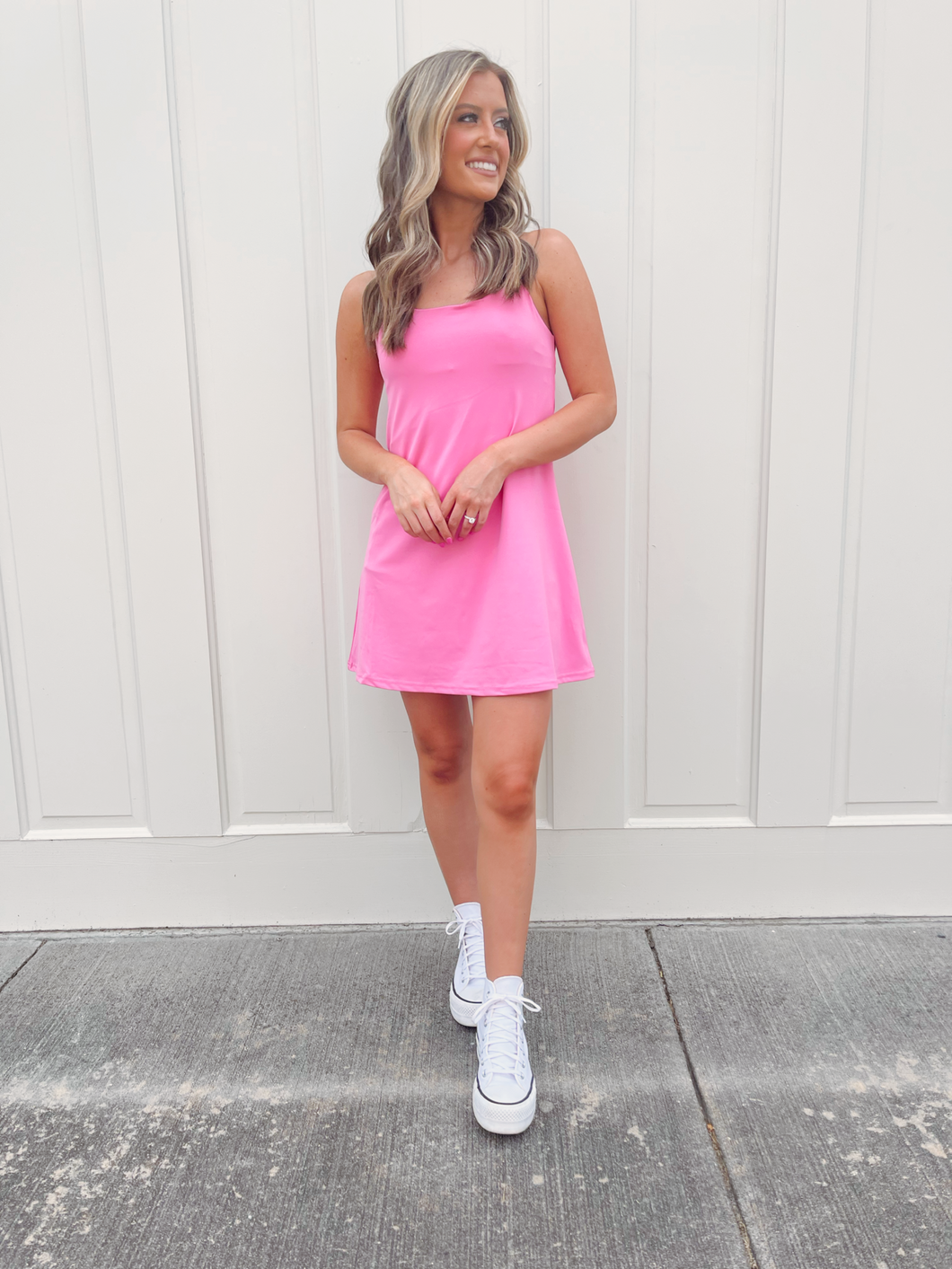 Hot Girl Walk Tennis Dress - Pink
