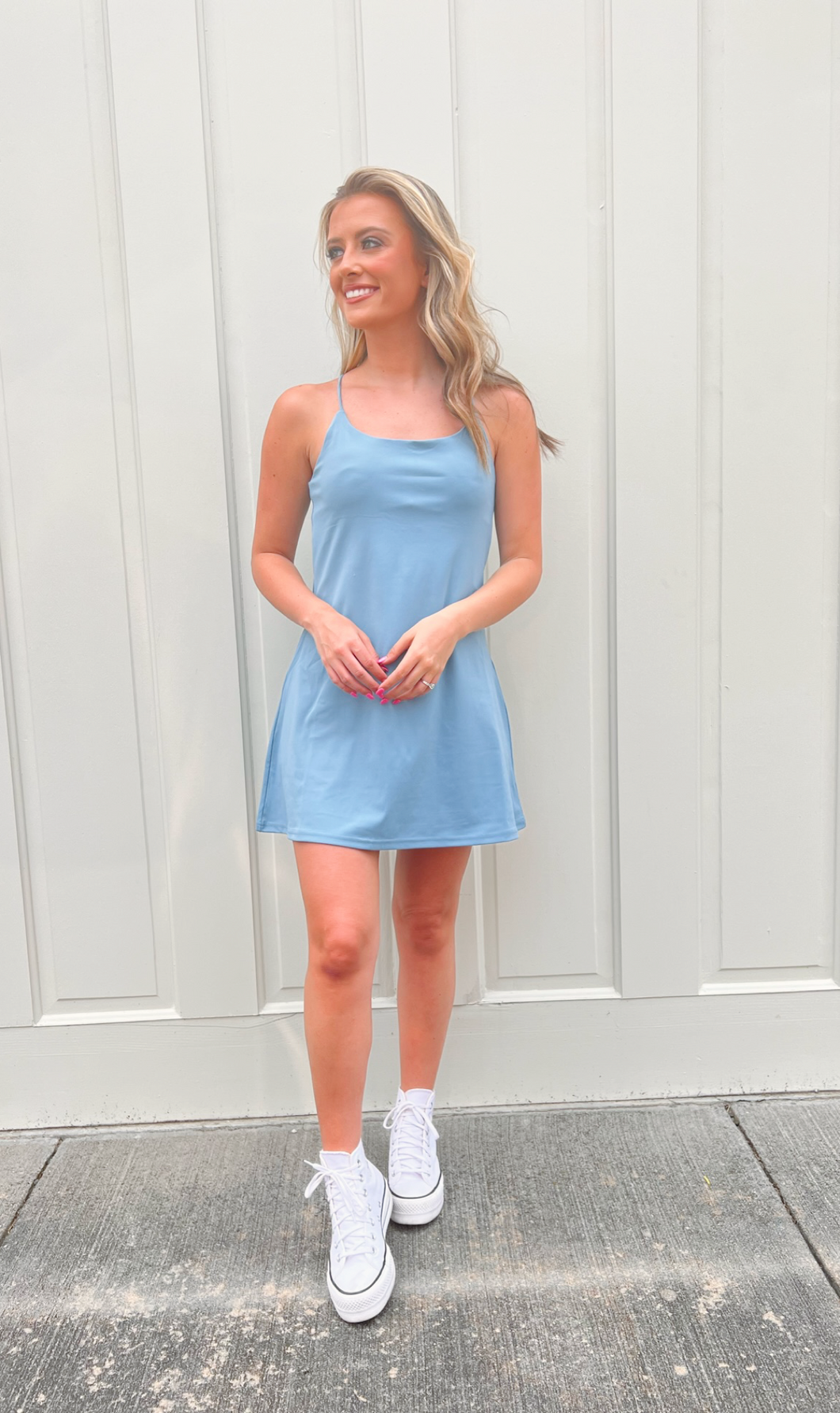 Hot Girl Walk Tennis Dress - Blue
