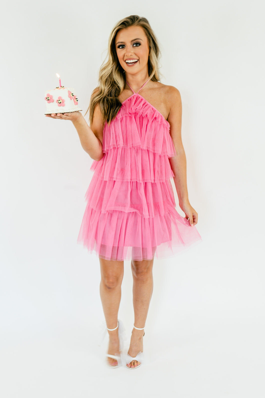 It's A Party Tiered Halter Dress