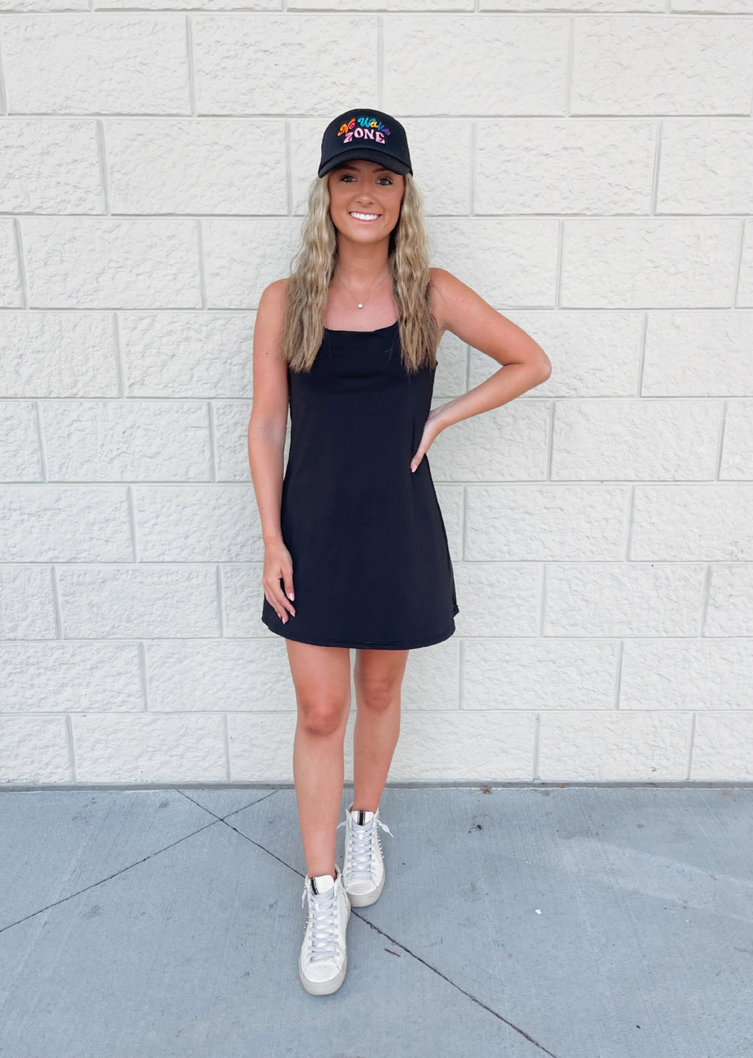 Hot Girl Walk Tennis Dress - Black