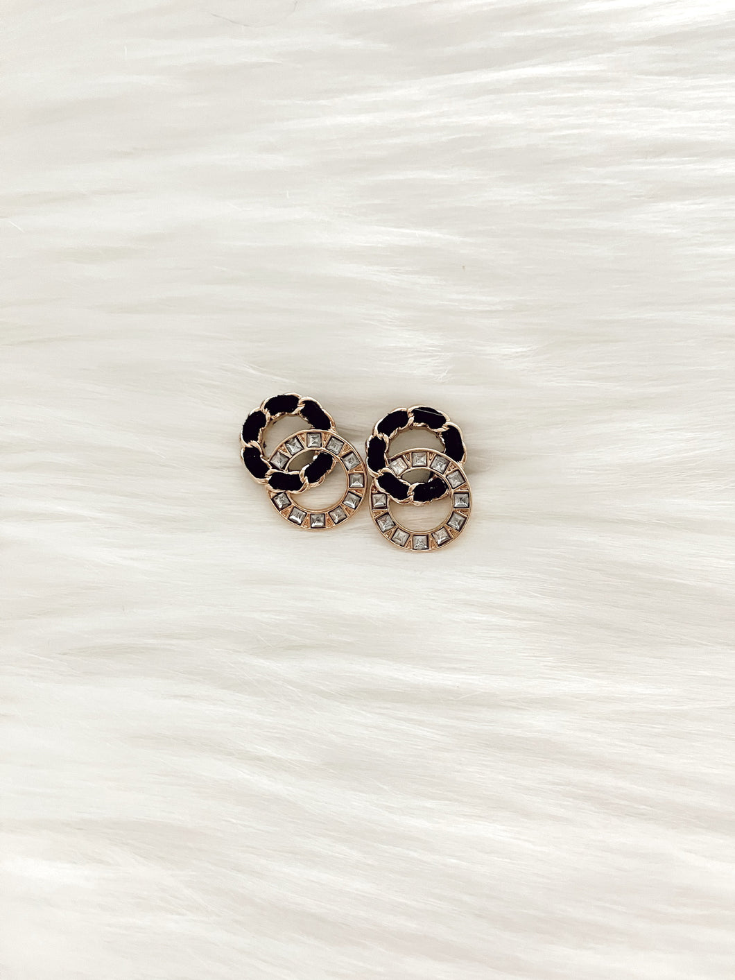 Opposites Attract Double Ring Stud Earrings