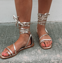 Load image into Gallery viewer, Golden Daze Lace-Up Sandals
