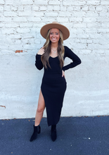 Load image into Gallery viewer, Hourglass Ribbed Midi Dress
