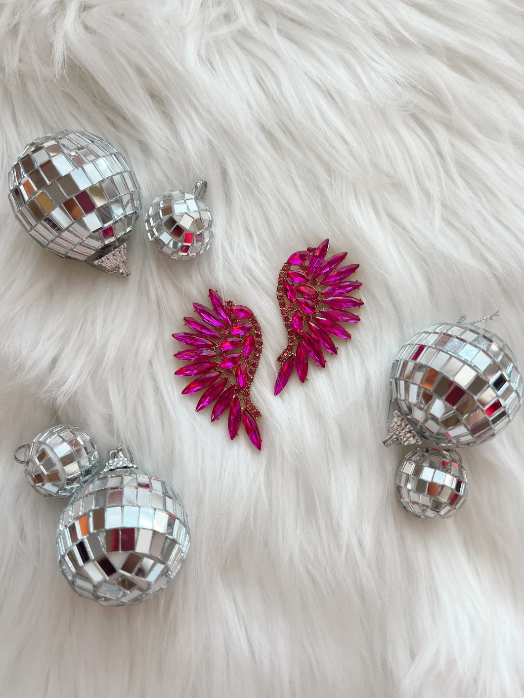 Queen Of Extra Feathered Crystal Earrings