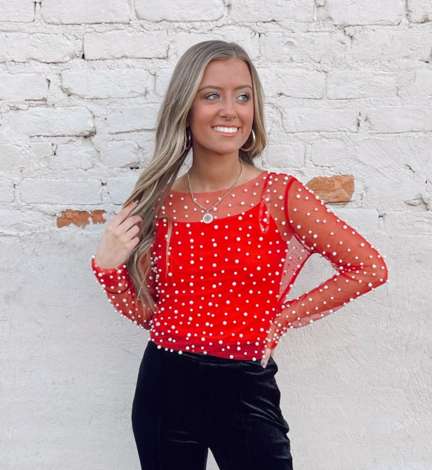 Sheer Pearl Top