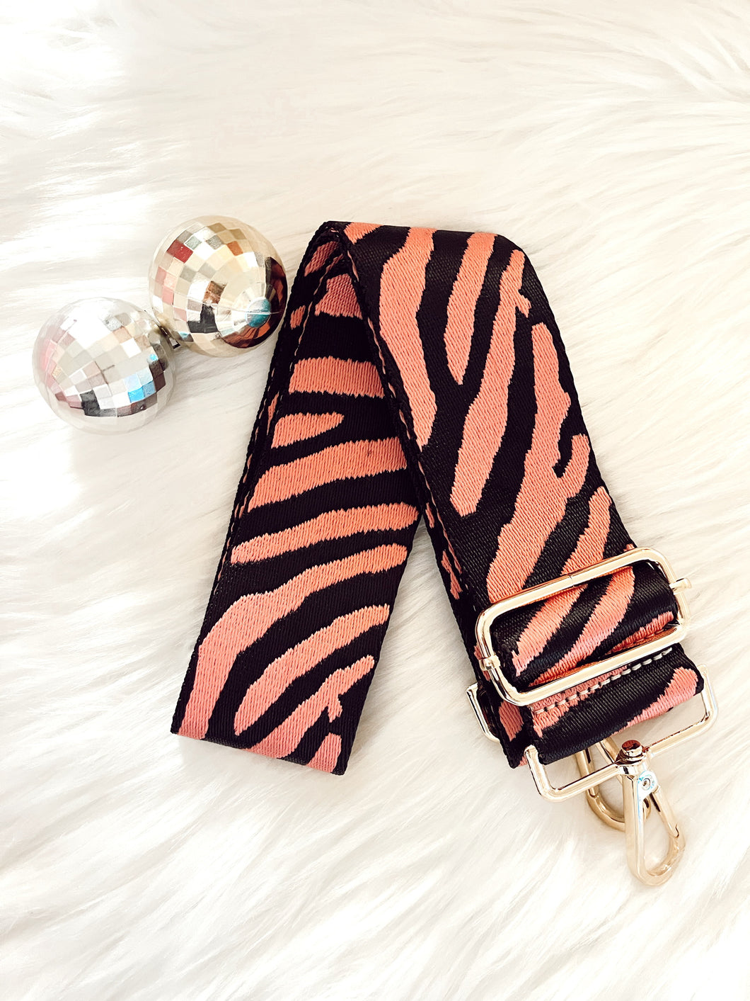 Pink Zebra Purse Strap
