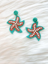Load image into Gallery viewer, Salty Starfish Seed Bead Earrings
